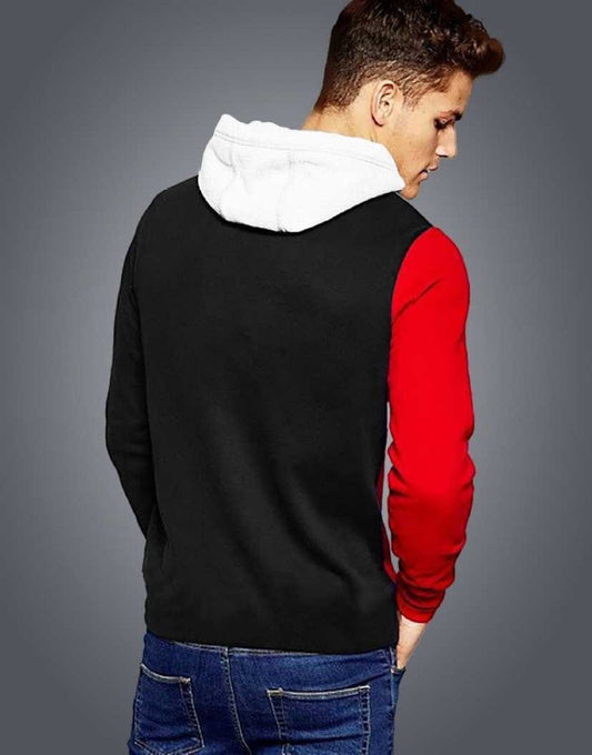 Men's Casual Cotton Block Hoodie