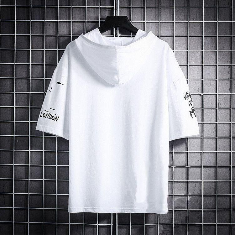 Half Sleeves Hooded Neck Mens T-Shirt