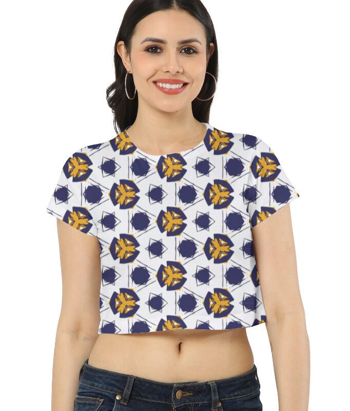 LuxeFit Women's AOP Crop Top