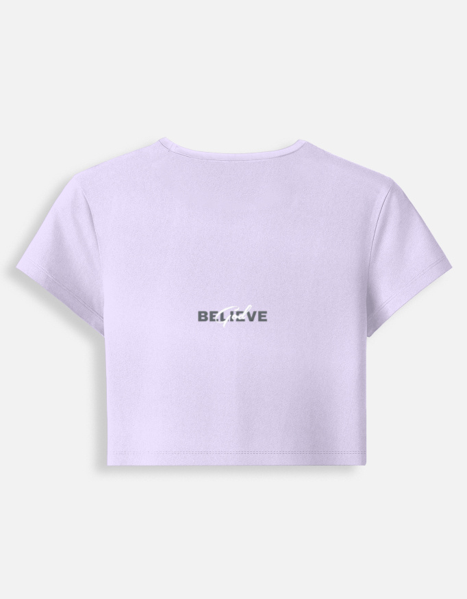 Women’s Body-Hugging Cropped Baby Tee - Image 3