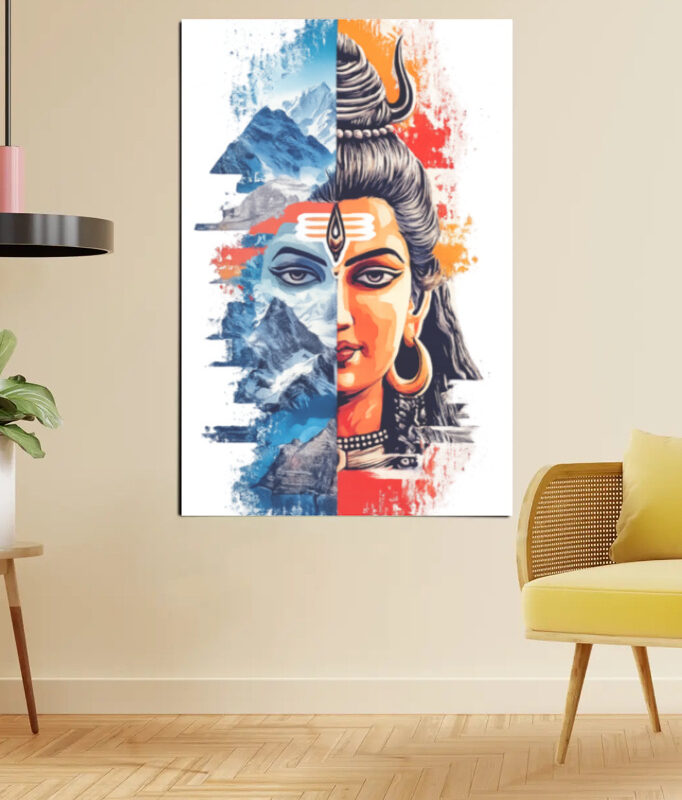 Aesthetic Shiv Di-Crafted Poster