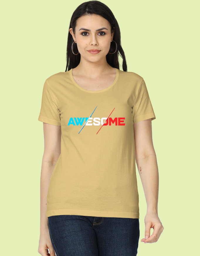 Women's Awesome Printed Cotton T-Shirt - Image 5