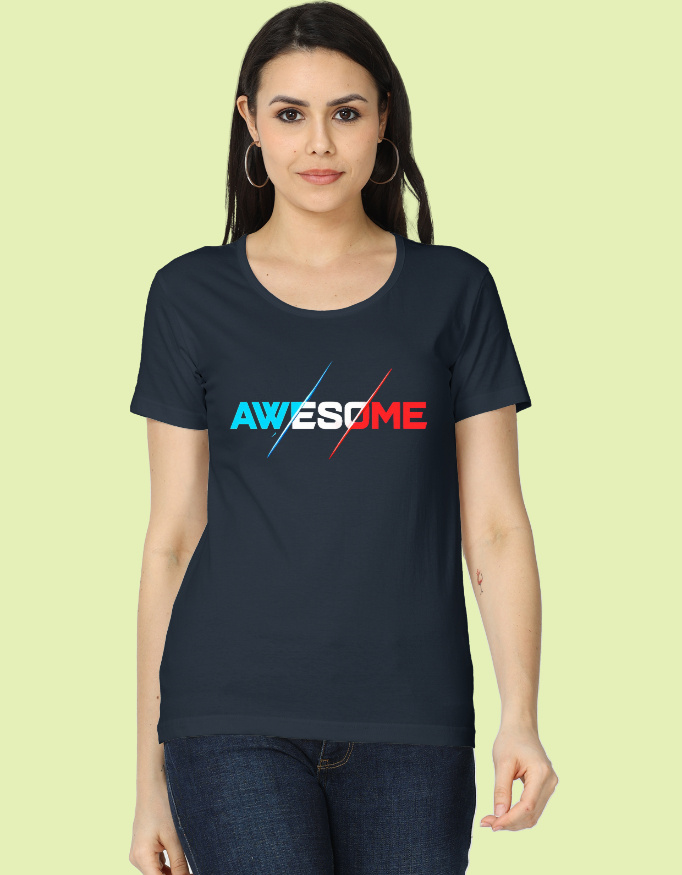 Women's Awesome Printed Cotton T-Shirt - Image 6